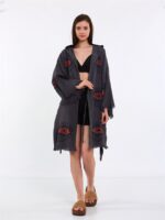 Orange Eye Kısa Kimono Antrasit