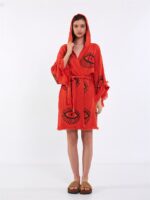 Orange Eye Kurzer Kimono Fliese