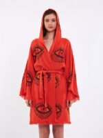 Orange Eye Kurzer Kimono Fliese