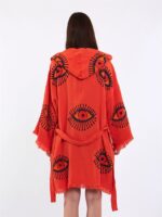 Orange Eye Kurzer Kimono Fliese