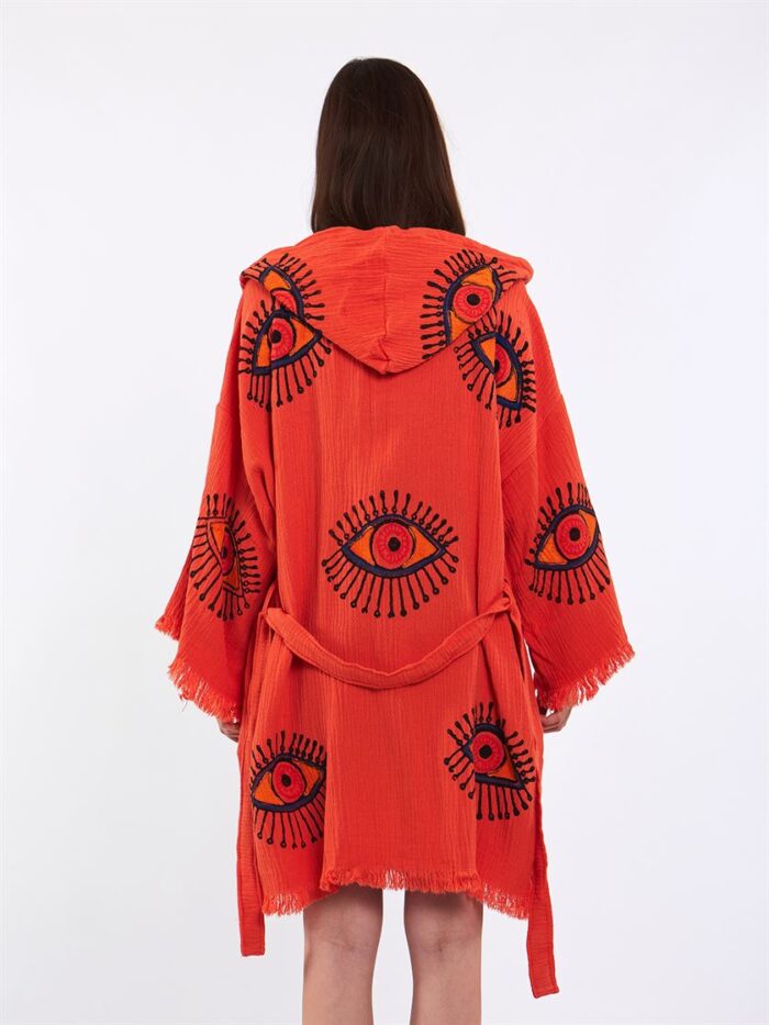 Orange Eye Kurzer Kimono Fliese Orange Eye Kurzer Kimono Fliese