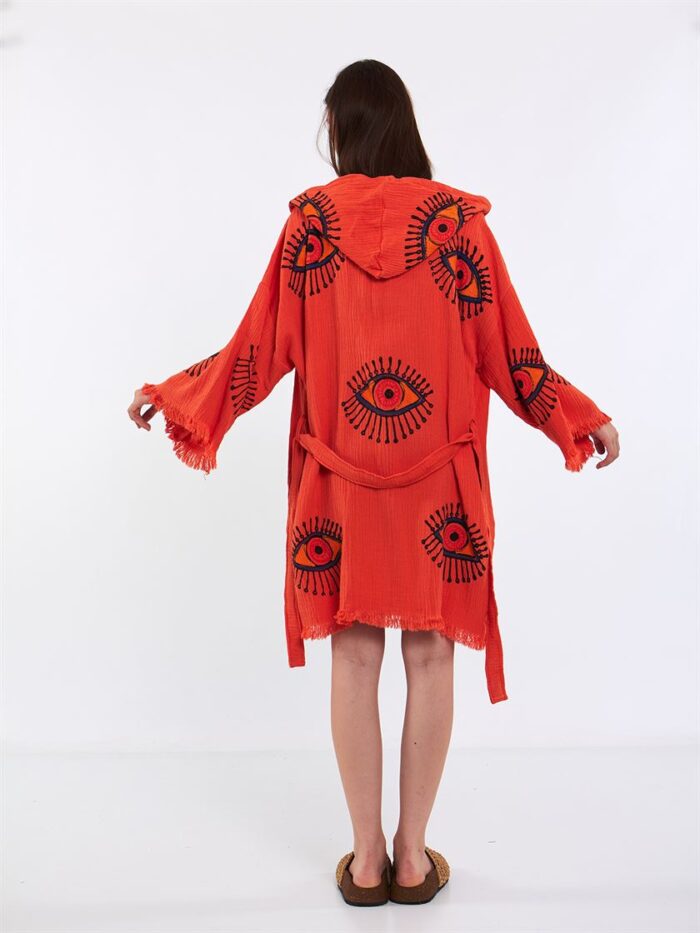 Orange Eye Kurzer Kimono Fliese Orange Eye Kurzer Kimono Fliese