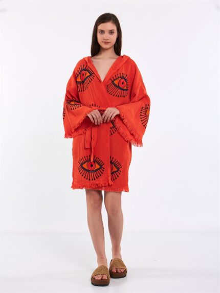 Orange Eye Kısa Kimono Kiremit