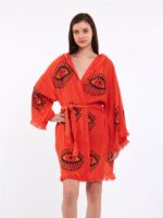 Orange Eye Kurzer Kimono Fliese