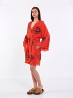Orange Eye Kurzer Kimono Fliese