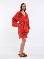 Orange Eye Kurzer Kimono Fliese