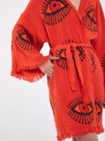 Orange Eye Kurzer Kimono Fliese