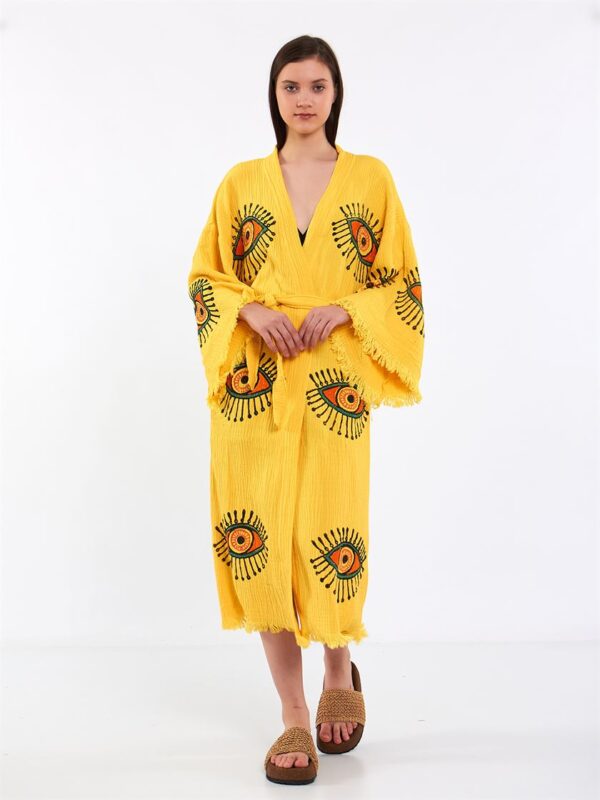 Orange Eye Kısa Kimono Sarı