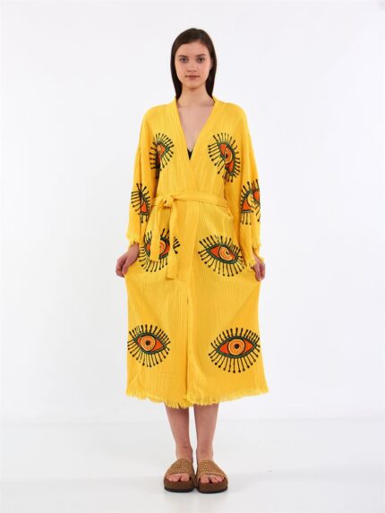Orange Eye Kısa Kimono Sarı