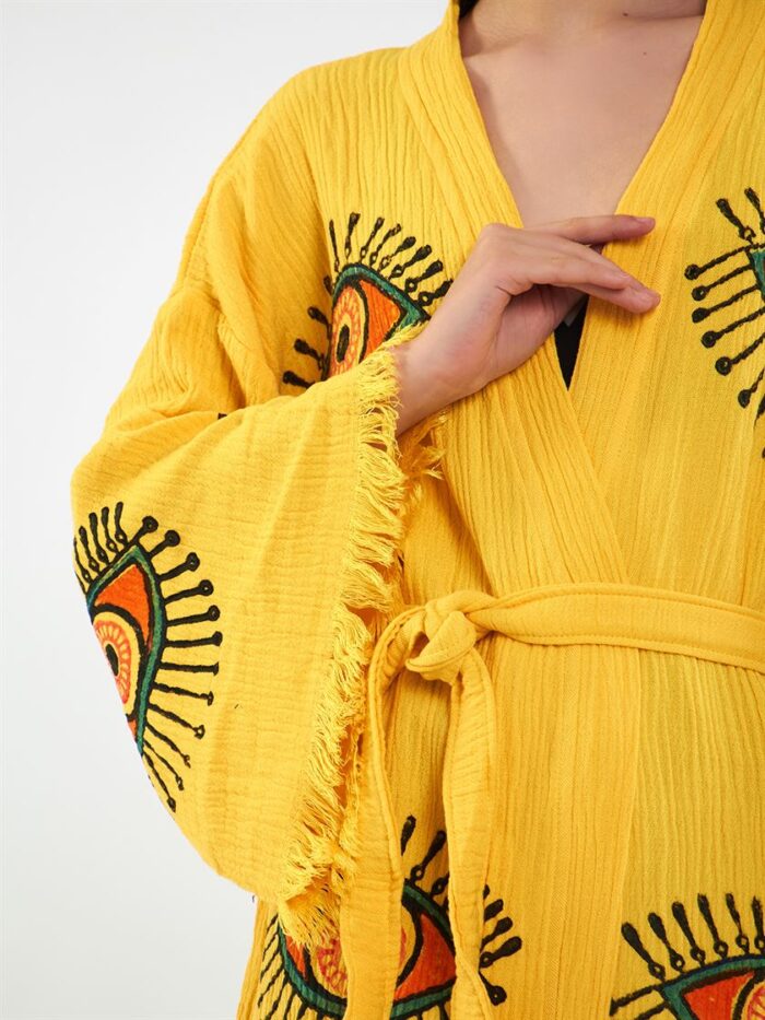Orange Eye Kısa Kimono Sarı Orange Eye Kısa Kimono Sarı