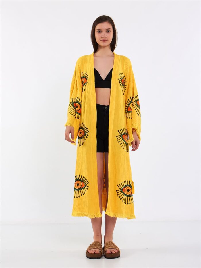 Orange Eye Kısa Kimono Sarı Orange Eye Kısa Kimono Sarı