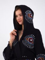 كيمونو قصير برتقالي اللون أسود