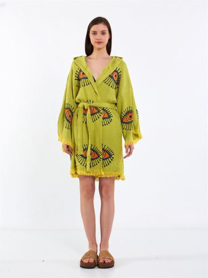 Orange Eye Kısa Kimono Yağ Yeşili