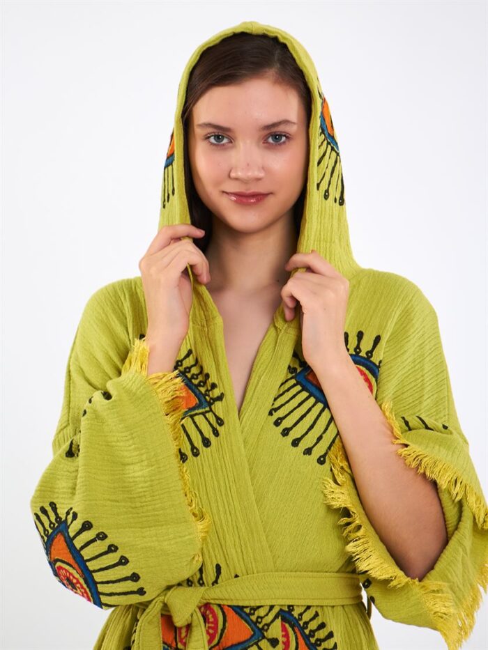 Orange Eye Kısa Kimono Yağ Yeşili Orange Eye Kısa Kimono Yağ Yeşili