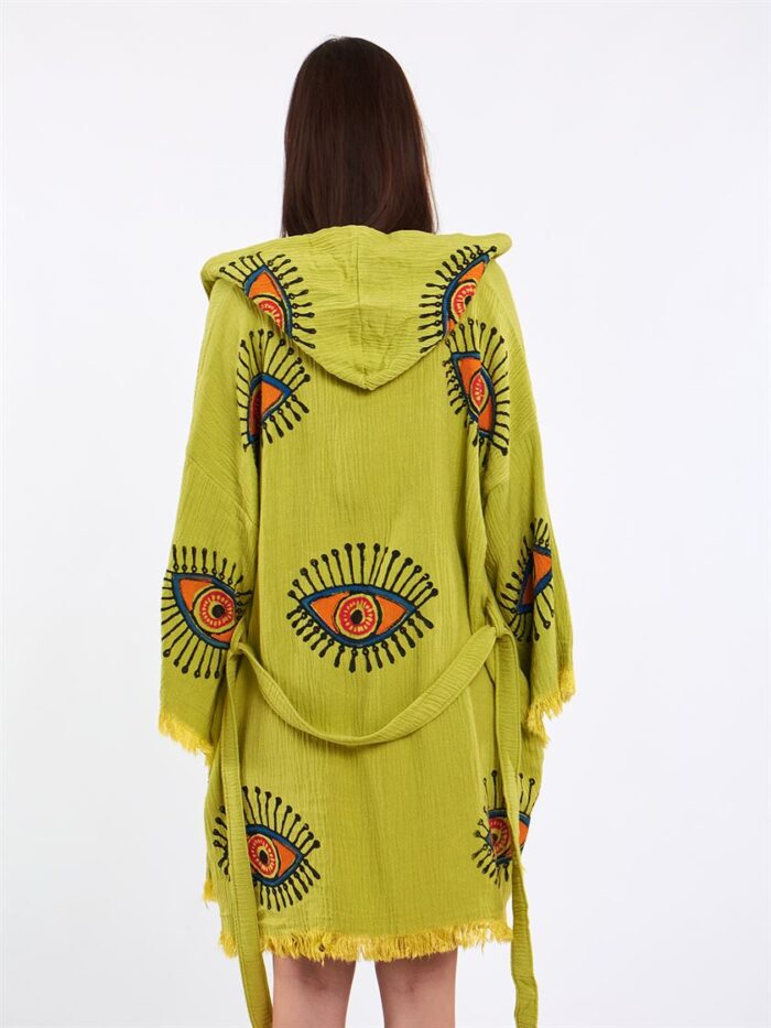 Orange Eye Kısa Kimono Yağ Yeşili Orange Eye Kısa Kimono Yağ Yeşili