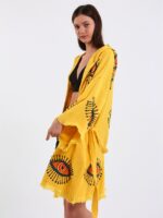 Orange Eyes Sarı Kimono
