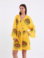 Orange Eyes Sarı Kimono