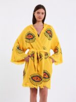 Orange Eyes Sarı Kimono