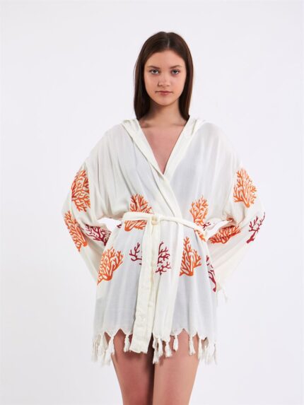 Orange Tree Hooded Pareo