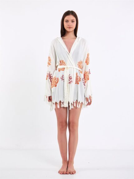 Orange Tree Hooded Pareo