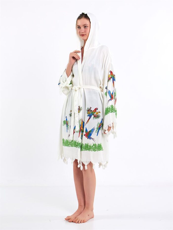 Parrots Hooded Short Pareo Parrots Hooded Short Pareo
