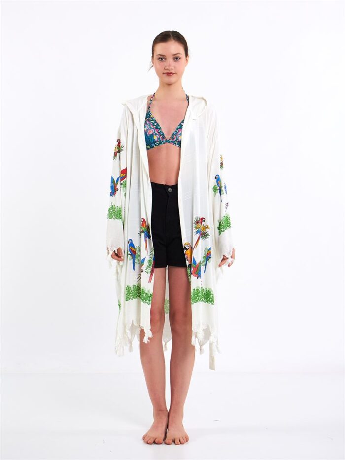Parrots Hooded Short Pareo Parrots Hooded Short Pareo