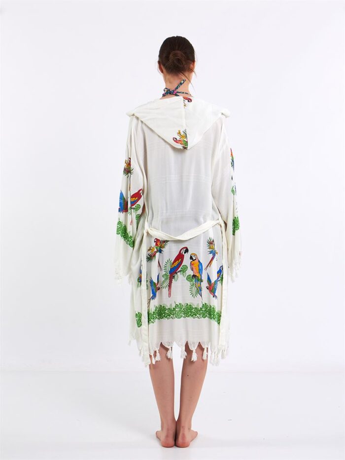 Parrots Kapşonlu Pareo