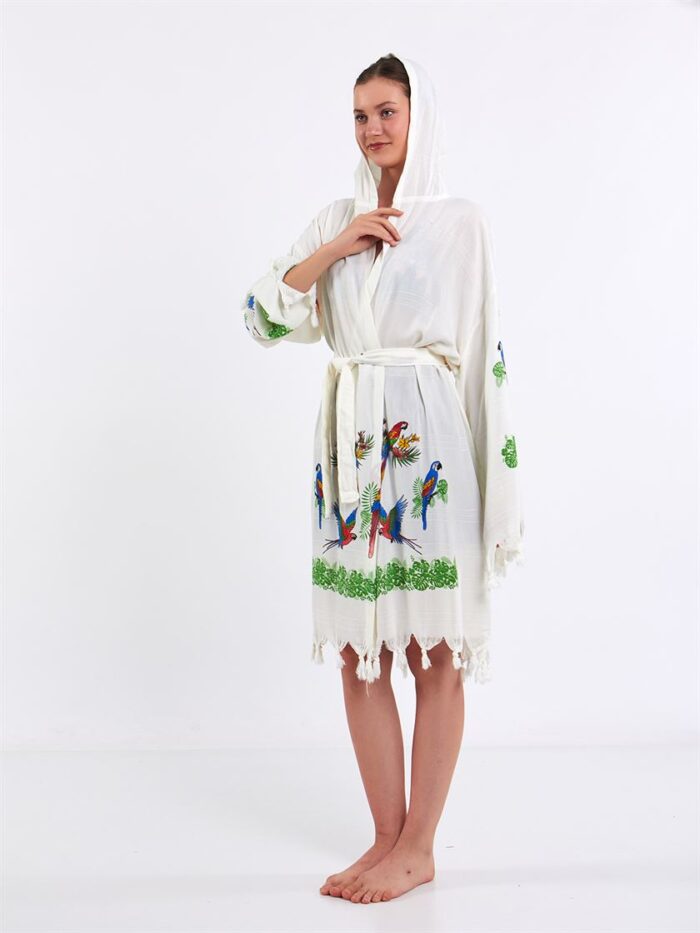 Parrots Kapşonlu Pareo