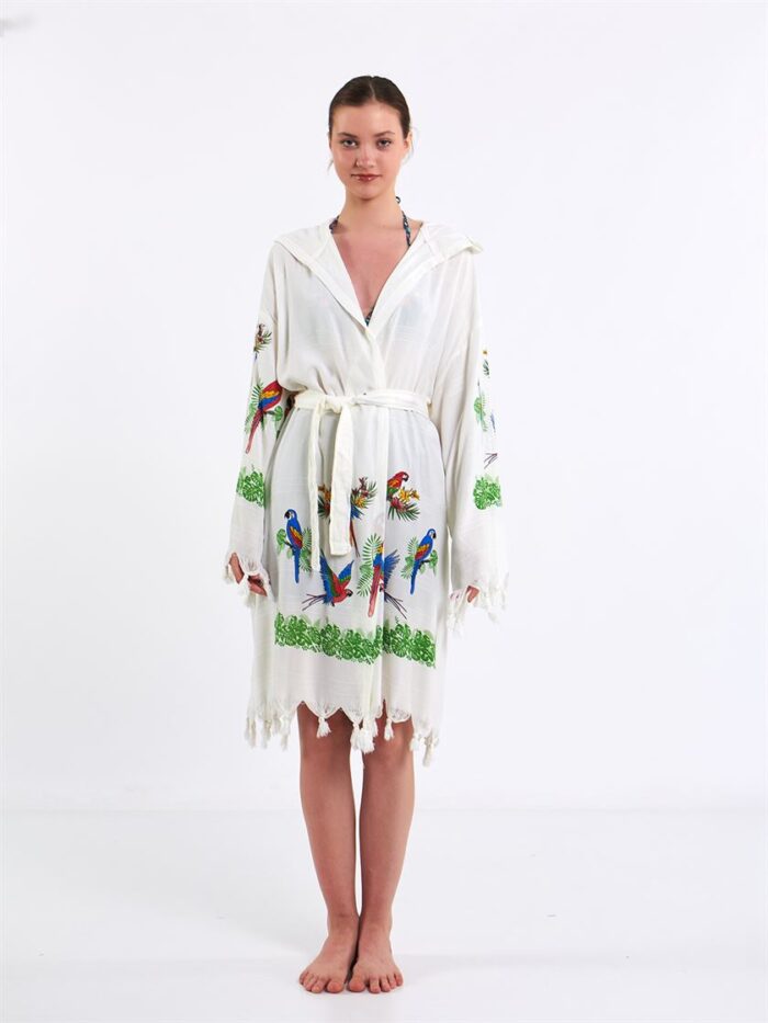 Parrots Kapşonlu Pareo