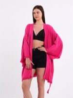 Pembe Bride Kısa Kimono