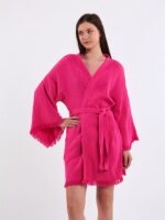 Pembe Bride Kısa Kimono