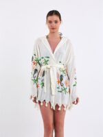 Sea Life Kapşonlu Kısa Pareo