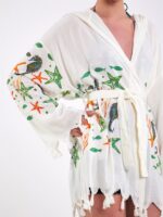 Sea Life Kapşonlu Kısa Pareo