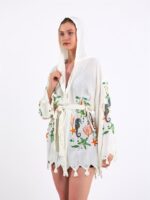 Sea Life Kapşonlu Kısa Pareo