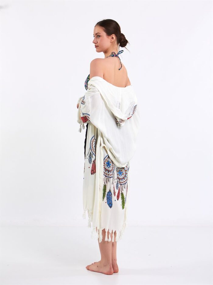 Tribal Kapşonlu Pareo Tribal Kapşonlu Pareo