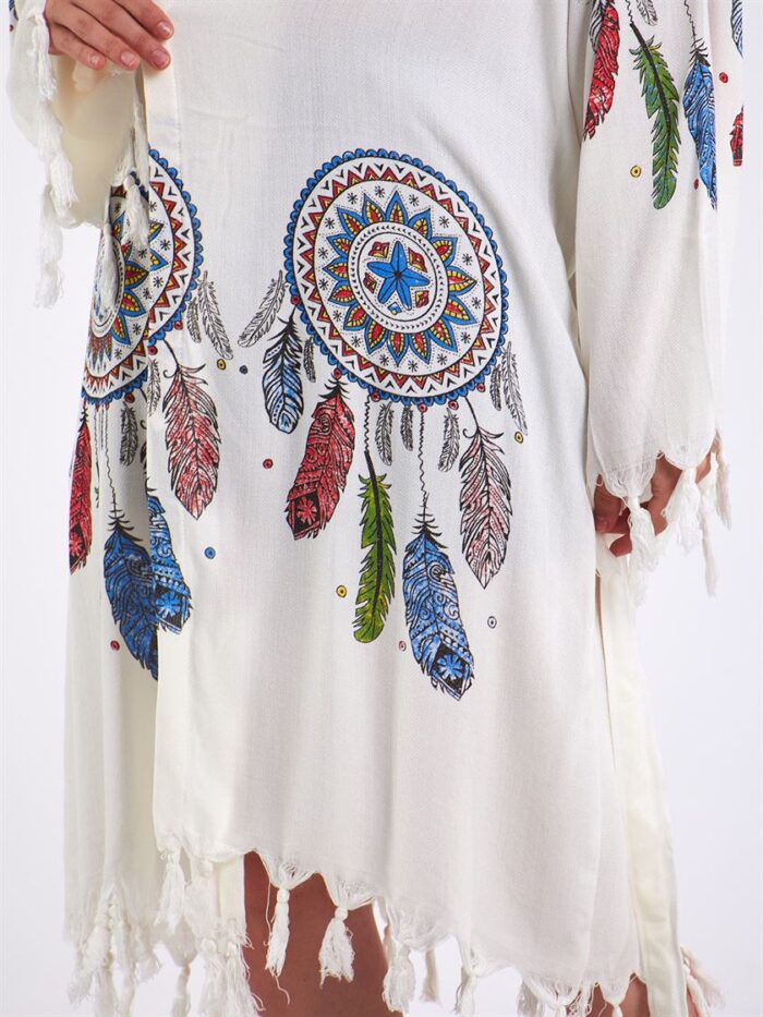 Tribal Kapşonlu Pareo Tribal Kapşonlu Pareo