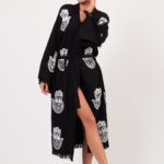 Tılsım Desenli Müslin Kimono Siyah