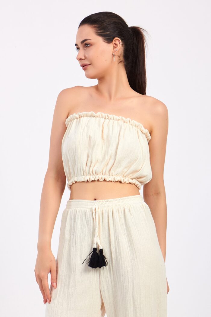 bej-pamuklu-muslin-crop Bej Pamuklu Müslin Crop - الصورة 8