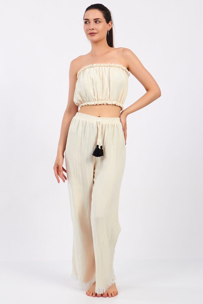 bej-pamuklu-muslin-crop Bej Pamuklu Müslin Crop - الصورة 10