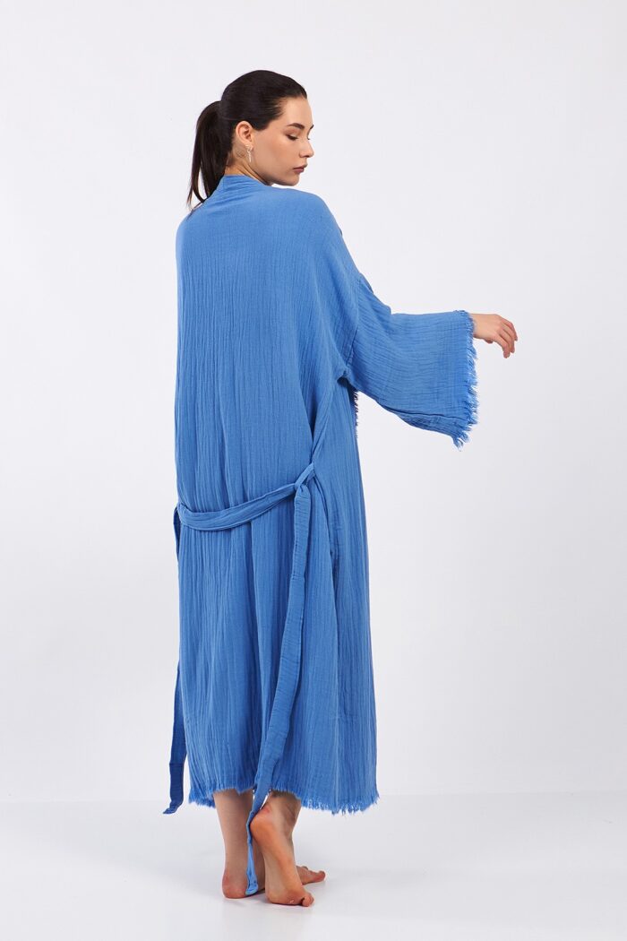 blue-classic-pamuklu-muslin-kimono Blue Classic Pamuklu Müslin Kimono - Görsel 11