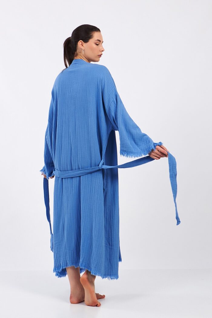 blue-classic-pamuklu-muslin-kimono Blue Classic Pamuklu Müslin Kimono - Görsel 10