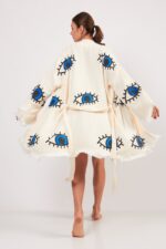 Blue Eye Pamuklu Müslin Kimono - Image 2