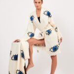 Blue Eye Pamuklu Müslin Kimono + Peştemal
