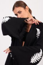 Bracken Taş Baskılı Pamuklu Kimono Siyah - Image 4