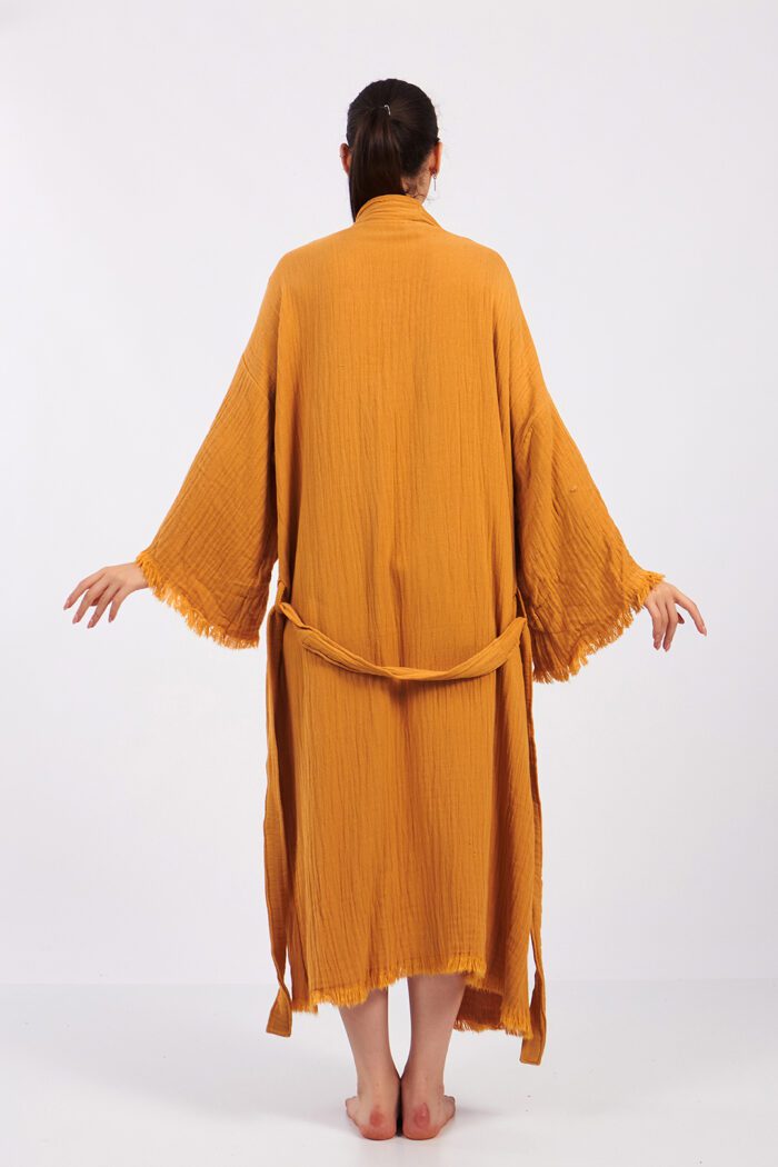 classic-pamuklu-muslin-kimono-sari Classic Pamuklu Müslin Kimono Sarı - Görsel 7