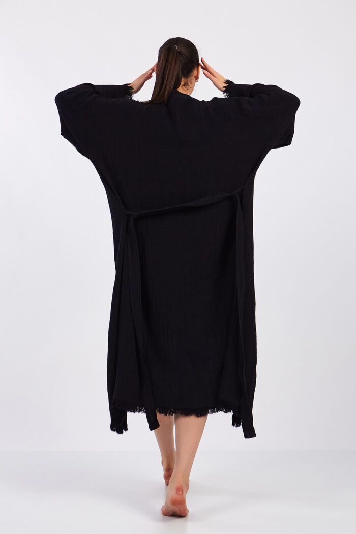 classic-pamuklu-muslin-kimono-siyah Classic Pamuklu Müslin Kimono Siyah - الصورة 11