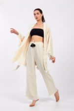 Classic Pamuklu Müslin Kimono Takım - Görsel 16