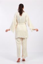 Classic Pamuklu Müslin Kimono Takım - Görsel 11