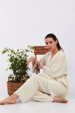 Classic Pamuklu Müslin Kimono Takım - Görsel 8