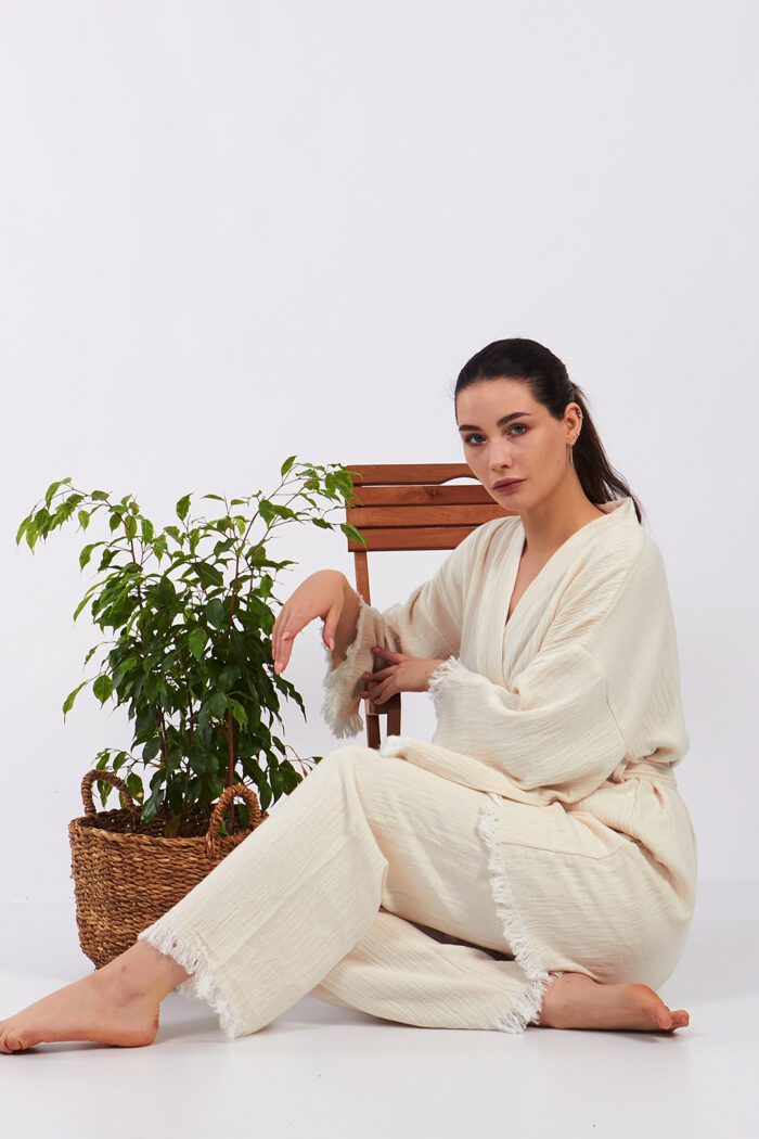 classic-pamuklu-muslin-kimono-takim Classic Pamuklu Müslin Kimono Takım - Görsel 8
